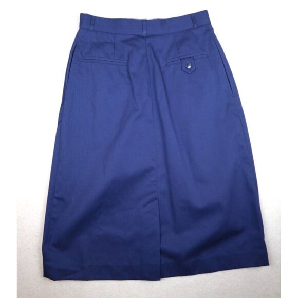 VINTAGE WOMEN'S BLUE PLEATED A-LINE SKIRT - HUNT CLUB - SIZE 9 - Picture 5 of 6